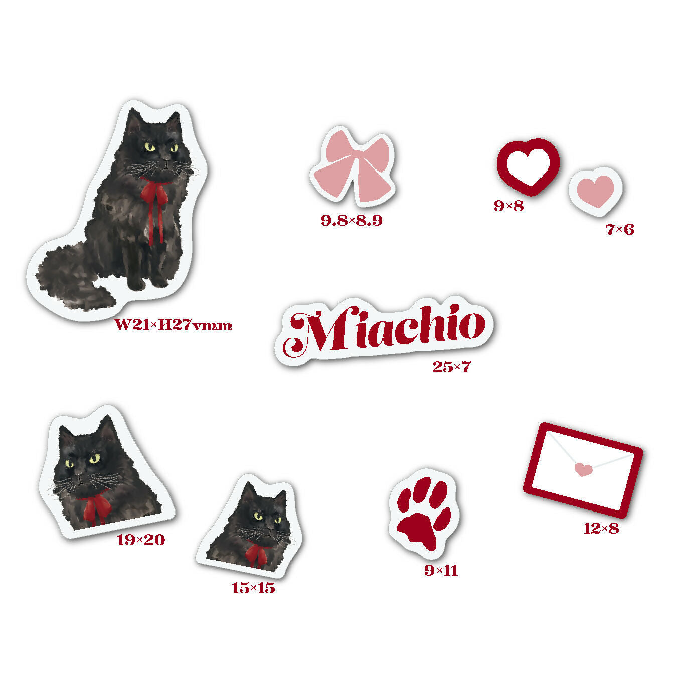 Miachio[フレークシール]11枚入