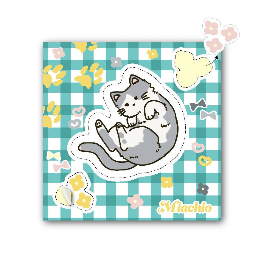 まるくなる猫[ステッカーシート](50×50)