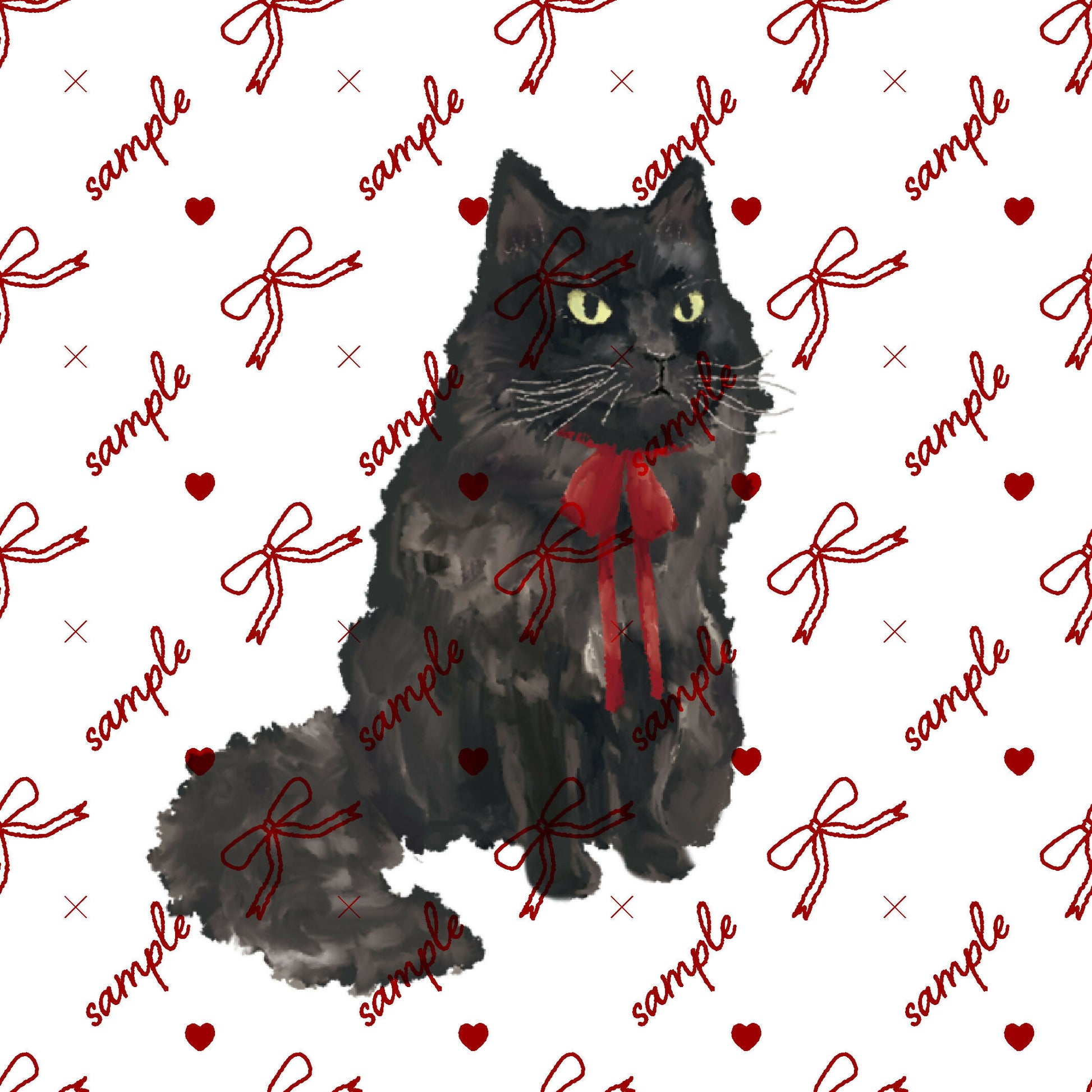 黒猫透かし
